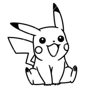 Pokemon Pikachu Anime Permanent Vinyl Decal 4”